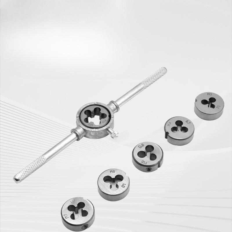 Combination Tap & Die Set Tool Kit (M3-M12) - Precision Machined Hand Tap Wrench and Die Wrench for Metric Thread Cutting