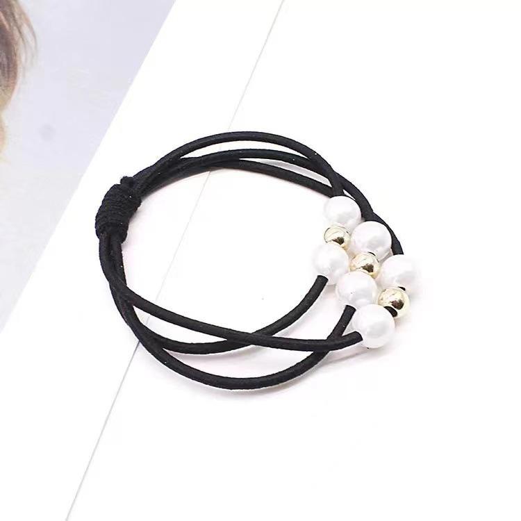 

1/5/10pcs Hair Accessories Pearl Elastic Rubber Bands Ring Headwear Girl Elastic Hair Band Ponytail Holder Scrunchy Rope Hair Jewelry 1pc чорний