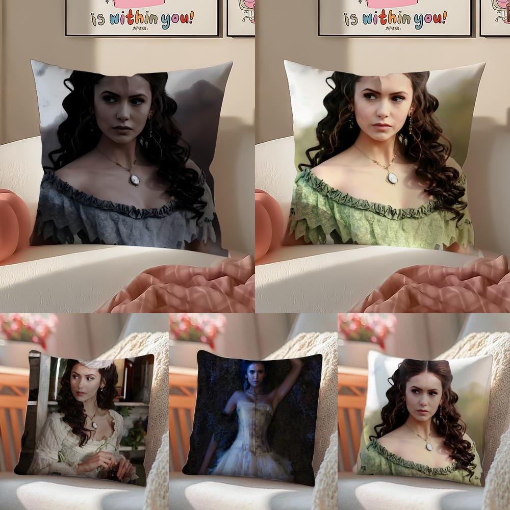 KKatherine Pierce Hit TV Drama Cushion Cover Pillowcase Short Plush Invisible zipper Room Sofa Cushion Cover