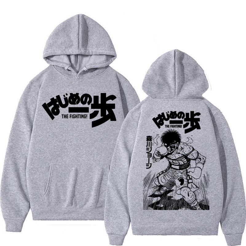 Anime Hajime No Ippo Kamogawa The Fighting Hoodie Makunouchi Takamura KGB Manga Sweatshirt Oversized Fleece Warm Gifts