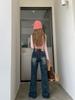 Women's High-Waisted Retro Micro-Flared Jeans - Stretch Slimming Fit for Spring & Autumn