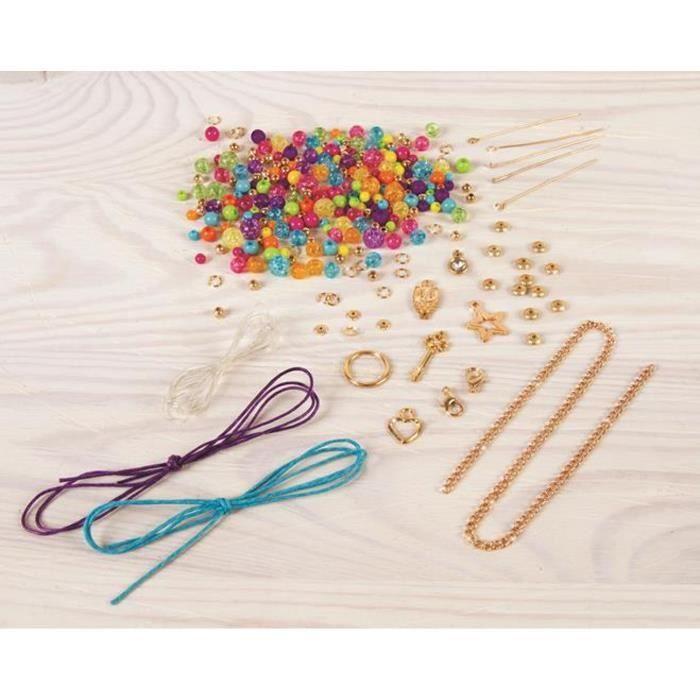 Kit de création de bracelets - Make it Real - Rainbow Crystals - 148 perles - 99 ornements - 5 pendentifs