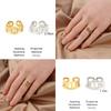 Stainless Women Steel Finger Ring Gold Color Color Wide Rings With Circle Rings Chain Finger Ring Punk Round Geometric Open Finger Rings JewelryPunk
