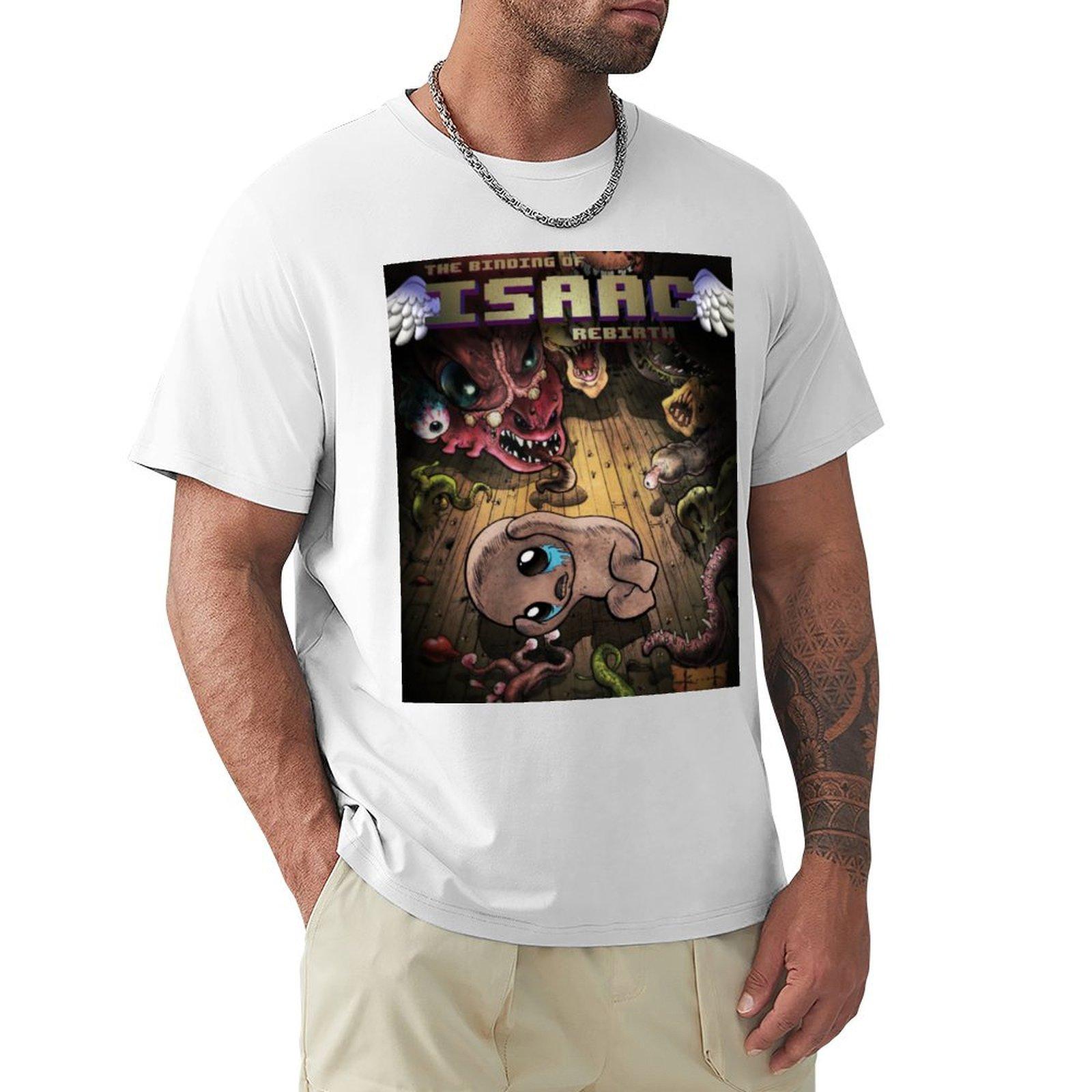 Binding of Isaac game cover TShirt oversizeds anime funny t shirts men S