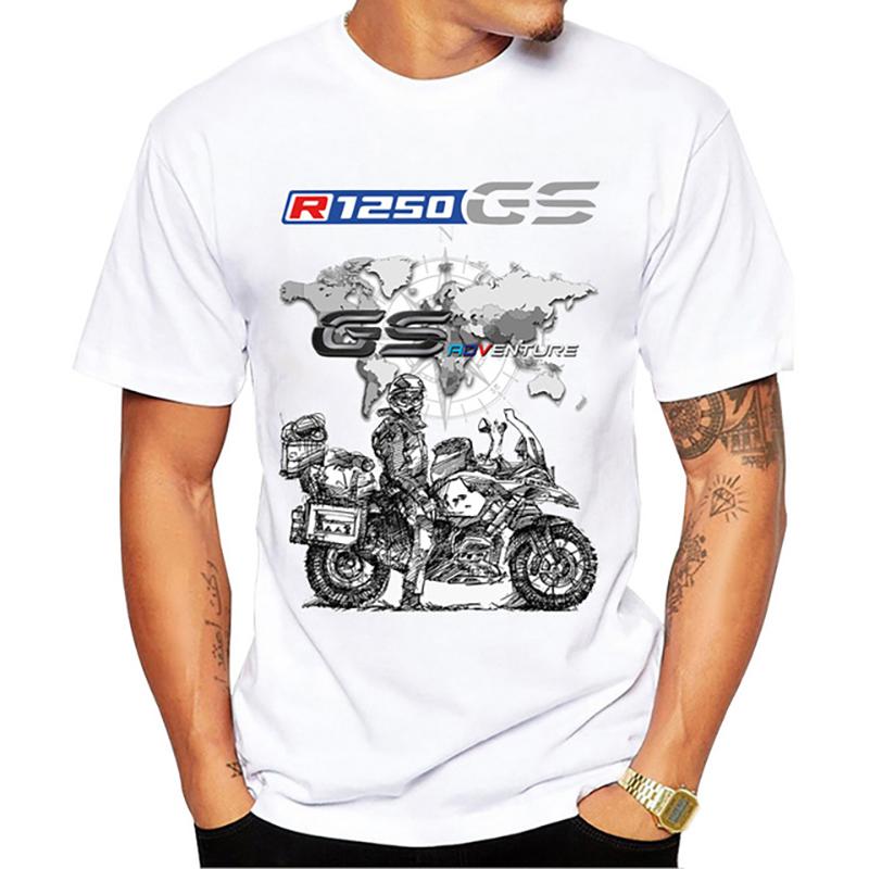 

Управляй Классическим Мотоциклом 1250 R 1250 E30 Принтованная Футболка Летняя Мужская с Коротким Рукавом Белый Повседневный Топ Хип-Хоп Мальчишеский Цикл M