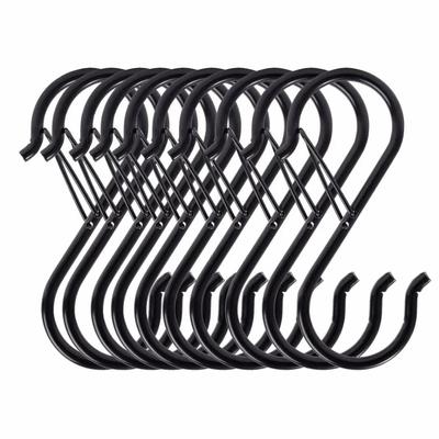 10Pcs S-Shape Balcony Clothes Hanger Spring Clasp Stainless Steel Kitchen Pot Rack Hooks Thickened Windproof