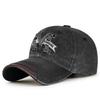 Zhen Yueqi Washed Big M Embroidery Baseball Cap