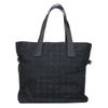 Used CHANEL Tote Bag New travel line COCO Mark Jacquard nylon/leather black 9th