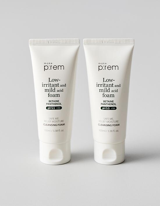 Makeprem Safe Me Relief Moisture Cleansing Foam 100ml 1+1