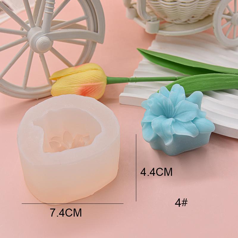 3D Flower Series Silicone Candle Mold Home Handmade Rose/Peony Scented Candle Making Supplies Diy Chocolate Cake Baking Tools