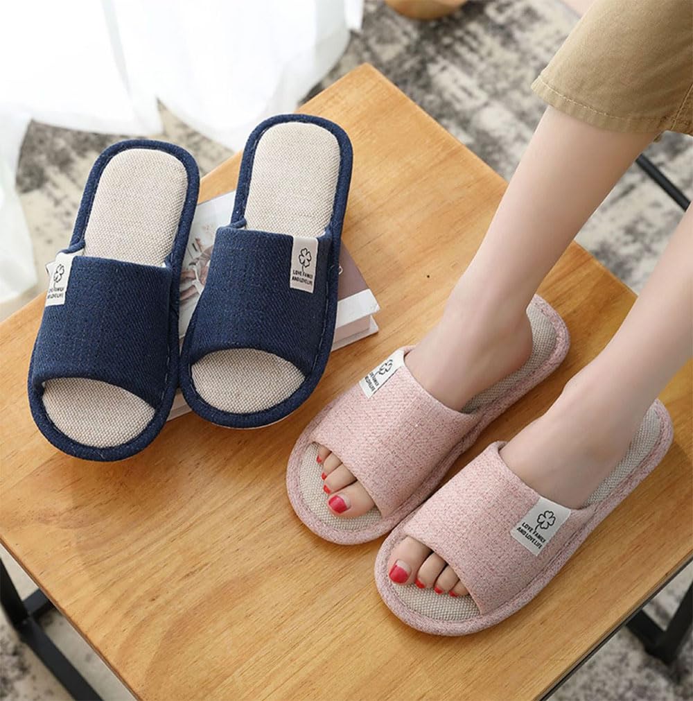 CHFUDUO Cute Nordic Style House Set of for and Stylish Indoor for Rooms and and Winter Japanese Shoe Slippers, 4, Guests, Women's Men's, Washable,