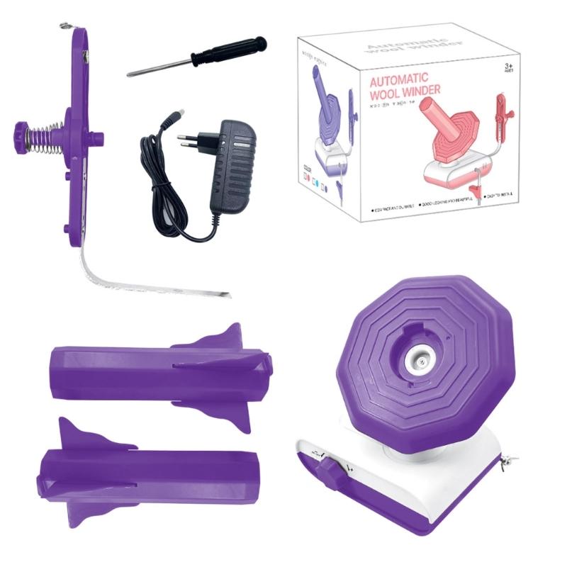 Sturdy ABS Yarn Winder Machine Sturdy Construction Long Time Use for Crafting Projects фиолетовый