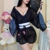 Sex Underwear Large Size Kimono Suit Perspective Bathrobe Uniform Free Passion Temptation Sex Clothes