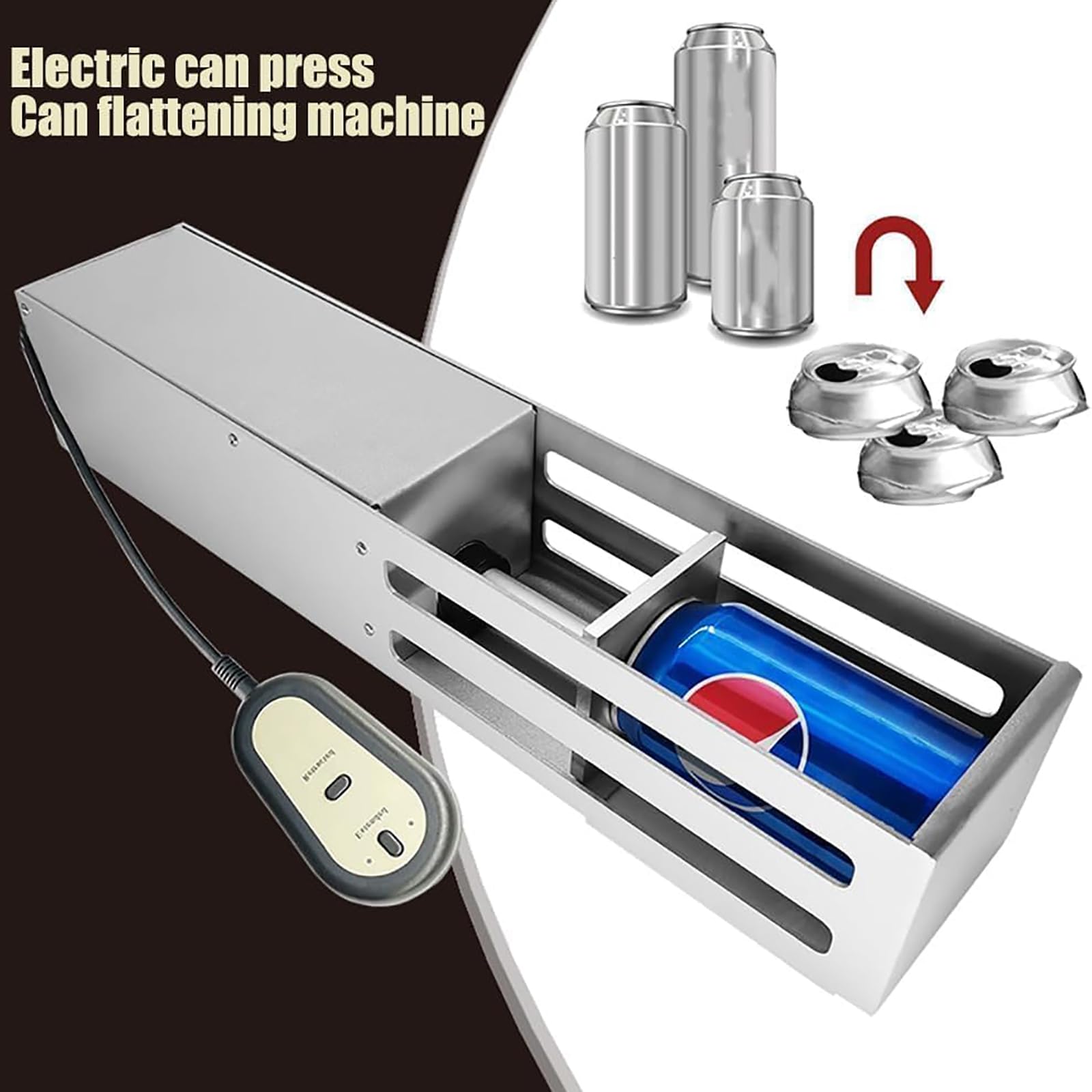 

Electric Can Crusher for Recycling 12oz and 16oz Aluminum Cans Crusher,EU Plug Type A