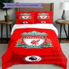 Set copripiumino 3 pezzi (1*Copripiumino + 2*Federe, Senza Nucleo),Set Biancheria da Letto con Stampa Liverpool F.C, Decorazione Camera da Letto, Per Tutte le Stagioni, Regalo di Compleanno