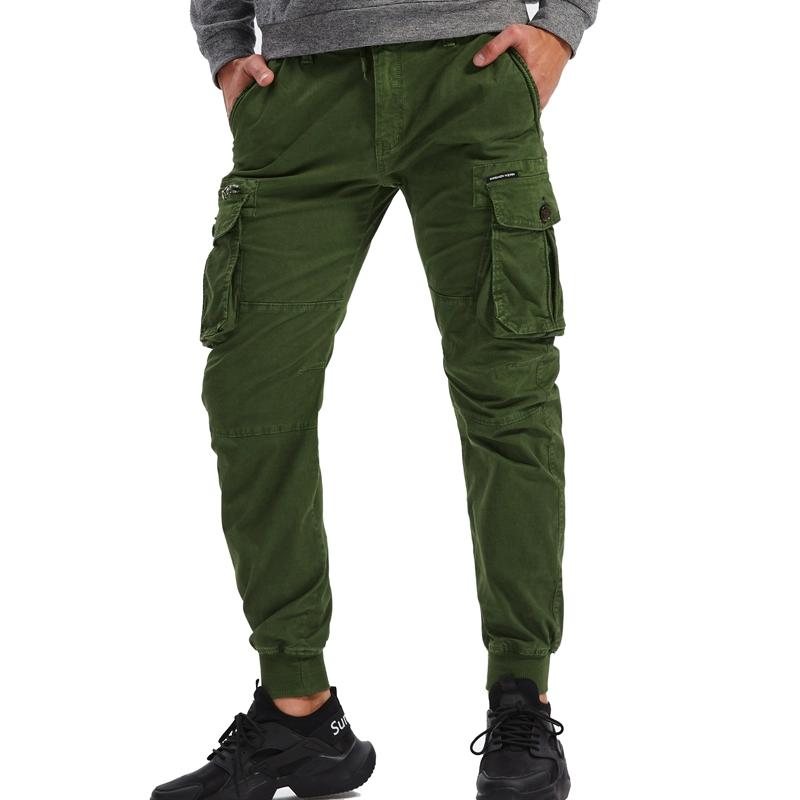 2025 Herbst Herren Cargohose Herren Baumwolle Sweatpants Mode Herren Jogger Sport Lange Hose Mann Baggy Taschen Hose