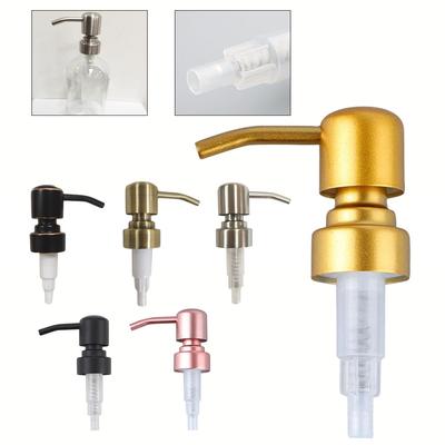 Aço Inoxidável Mão Líquido Sabonete Bomba Dispensador Cabeça Banheiro Mão Substituir Loção Shampoo Bomba Tubo Rosca 28/400 Cabeça de Pressão