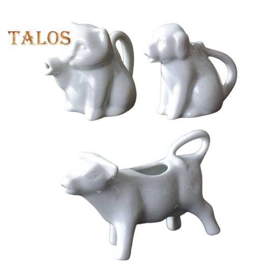 Ceramic Creamer Pitcher Cow Shape Milk Jug for Coffee Tea Hot Chocolate Cute Animal Design Easy To Clean Kitchen Dining Table Accessory