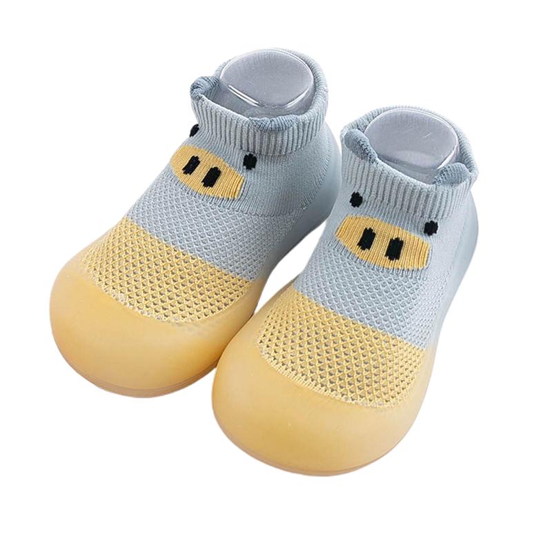 Suefunskry Baby Sock Shoes Toddler Cartoon Soft Rubber Sole Non Slip Indoor Floor Slipper for Infant First Walking Trainers Shoe