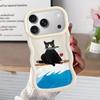 Case for iPhone 15 Plus 8 17 Air XR 12 16 Pro Max 14 13 11 Soft Phone Cover Cartoon Cat