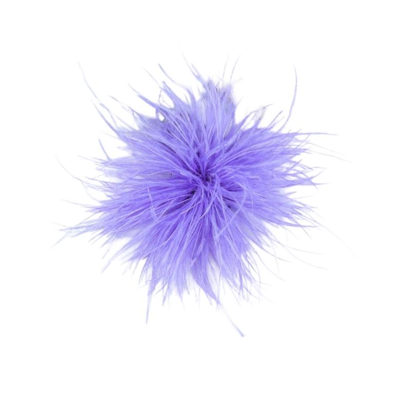 Handcrafted Natural Feather Flower Brooch, Full Radiating Design Badge with Pin Back and Hair Clip for Outfit Styling