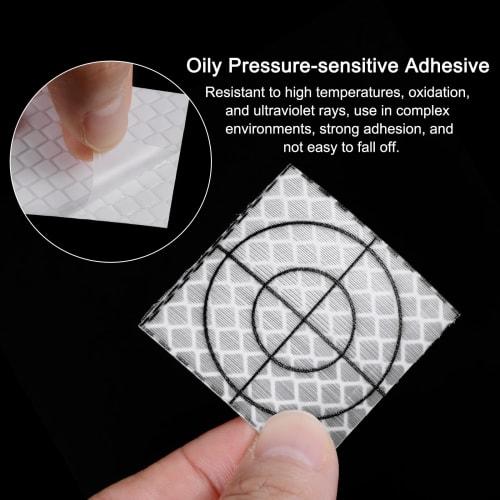 uxcell 40-Piece Survey Reflector Sheet, 60x60mm, Self-Adhesive Reflective Tape for Surveying Target Marks, White, for Total Stations