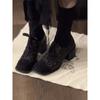 French British Mary Jane small leather shoes with skirt high heels single shoes jk loafers