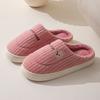 Cotton Slippers Women Autumn and Winter Couple Home Slippers Indoor Confinement Shoes Warm Cotton Shoes Non-slip Cotton Drag Men's Winter Models