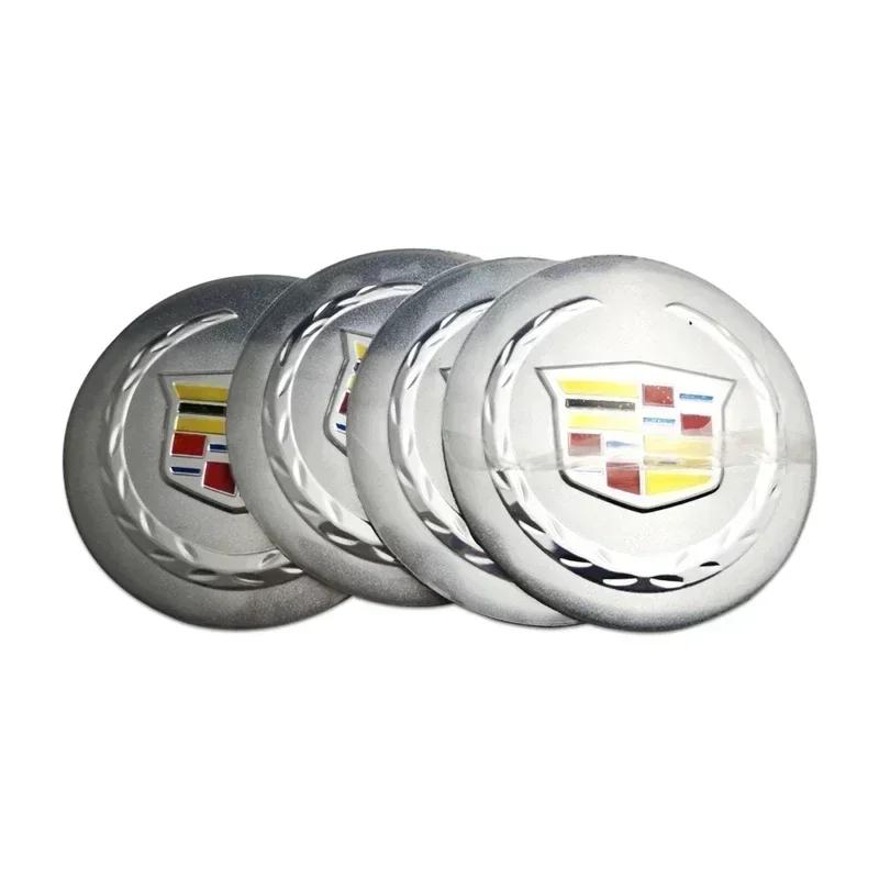 4pcs 56mm Car Wheel Center Hub Cap Rim Emblem Stickers For Cadillac XT5 CTS BLS SLS XTS SRX Escalade Deville Exterior Decor