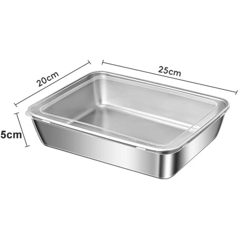 

Ящик для хранения мяса из нержавеющей стали, контейнеры для хранения продуктов с крышкой, органайзер для холодильника, контейнер для хранения на кухне 1pc