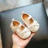 Youth Style Shoes Soft Sole Toddler Girls Walking Shoes Princess Style Slip-On With Bow Non-Slip Breathable Flat Shoe 0-6 Years