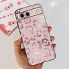 Black Matte Silicone Back Cover For Google Pixel 8A Painting Case Cartoon Lovely Cat Butterfly Flower Bumper Google 8A Soft Etui
