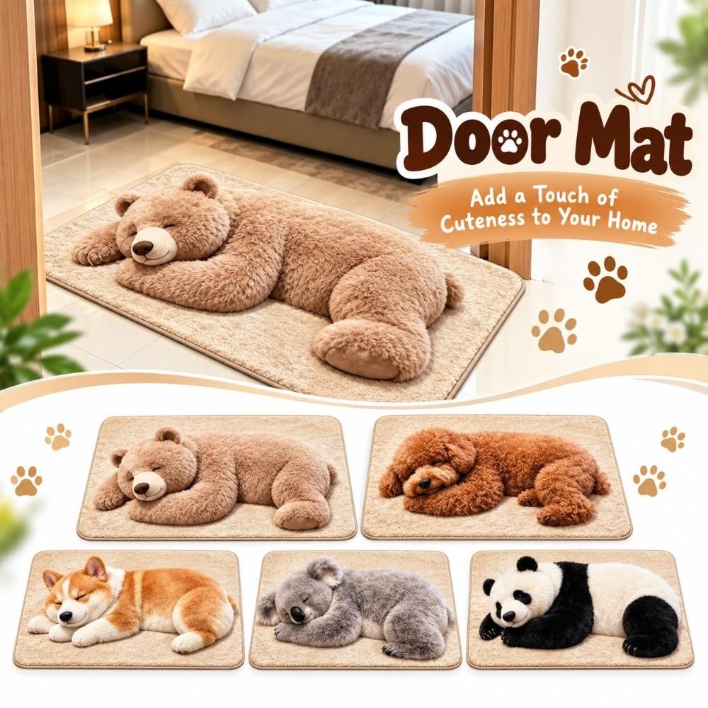 Skin-Friendly Bedroom Floor Mat Faux Cashmere Faux Cashmere Rug Cute Animal Area Rug Balcony