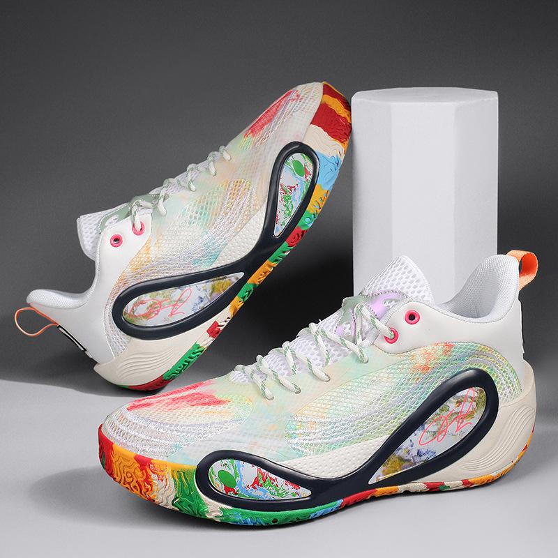 

Амортизирующие низкие баскетбольные кроссовки для средней школы: Практичные, износостойкие, модные спортивные кроссовки 40