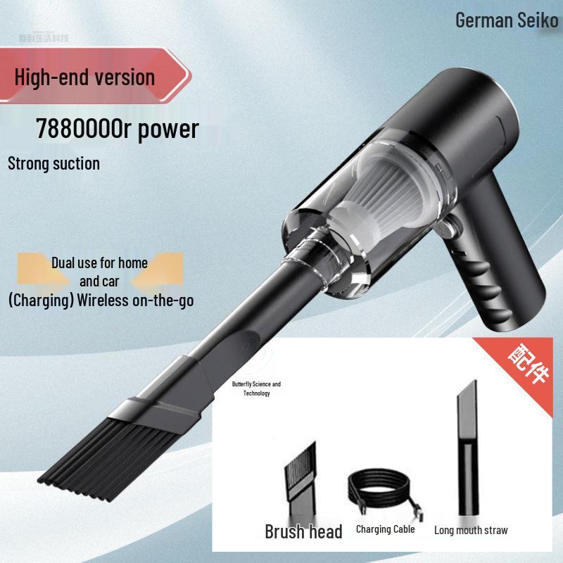 Dual-Use High Suction Handheld Vacuum Cleaner for Home, Car, and Indoor Surfaces