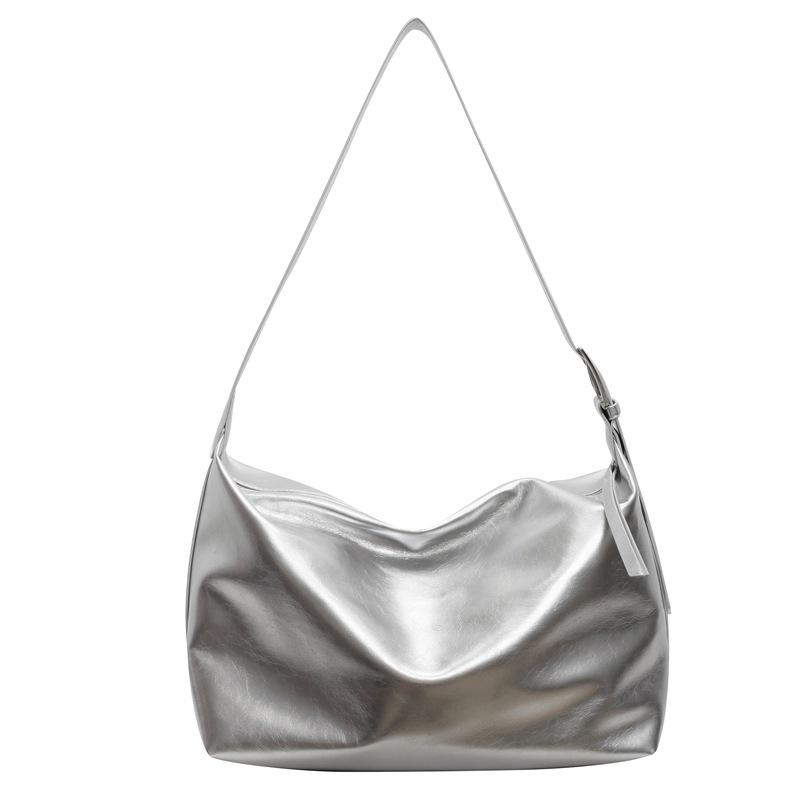 Daily bag soft collapse simple shoulder bag large bag new bag women's large capacity messenger bag tide