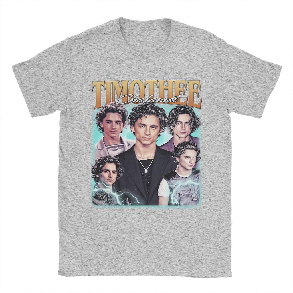 Timothee Chalamet American Actor TShirt for Men  Novelty 100 Cotton Tee Shirt Crew Neck Short Sleeve T Shirt Plus Size Clothes