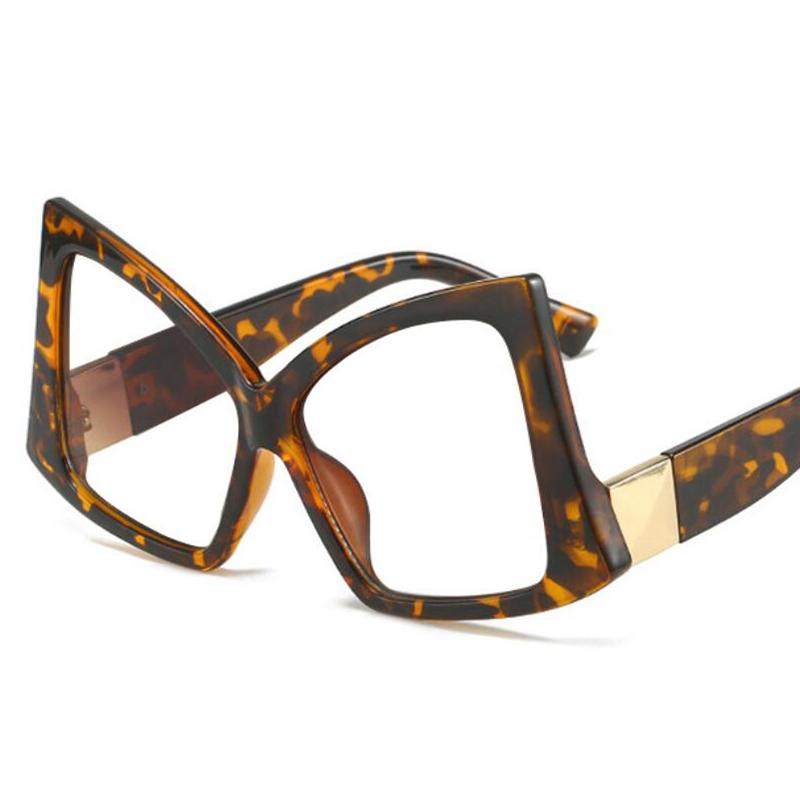 Fashion Polygon Big Frame Anti Blue Light Glasses Women Prescription Myopia Retro Men Green Yellow Eyewear