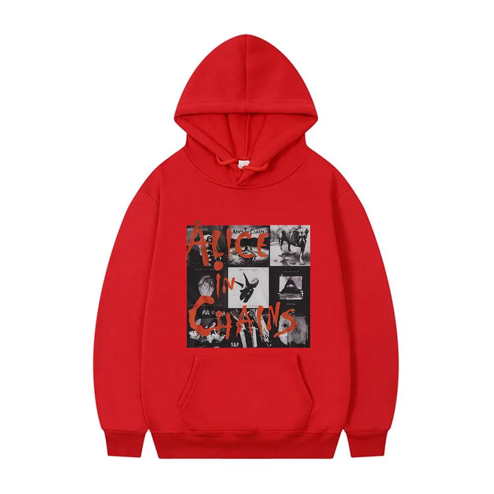 Rockband Alice in Chains Albumcover Print Hoodie Männer Frauen Lässige Übergroße Pullover Hoodies Herren Hip Hop Mode Streetwear
