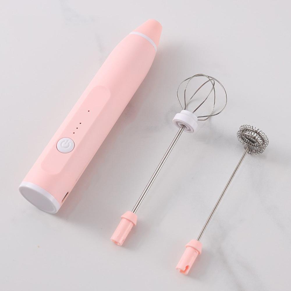 

Перезаряжаемый от USB электрический вспениватель молока ручной миксер для пены мини венчик для яиц крем розовый