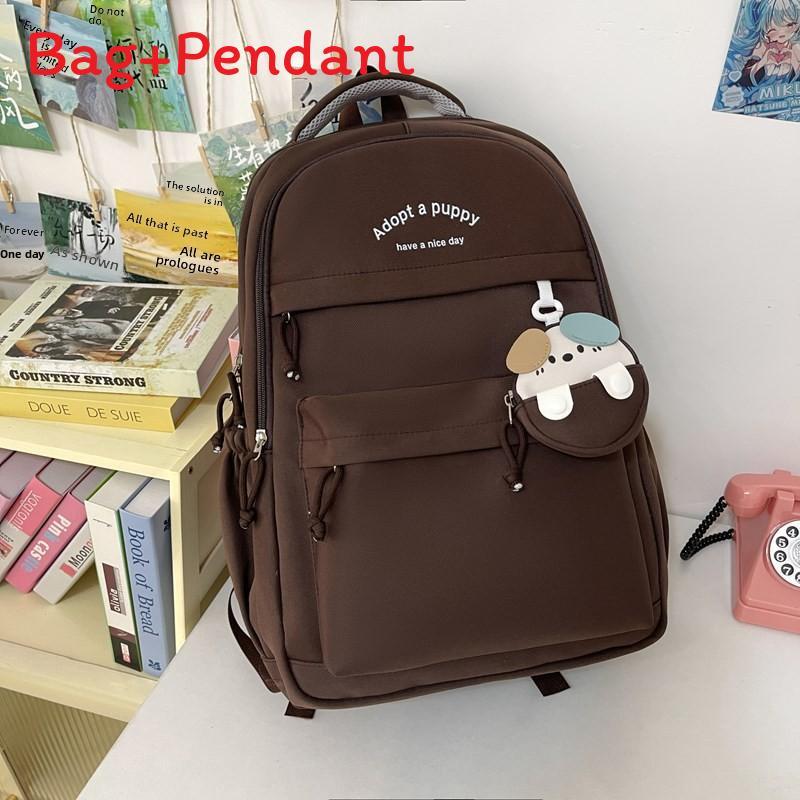 Unisex Casual Backpack With Waterresistant Twill Fabric For School And Travel