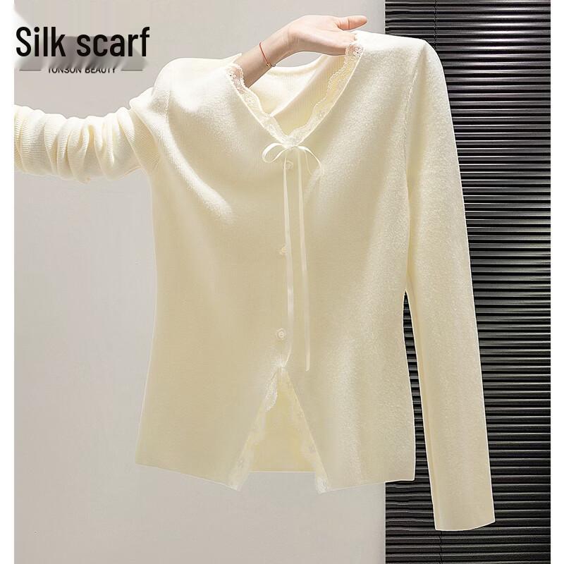 

Elegant V-Neck Long-Sleeve Knit Pullover One Size
