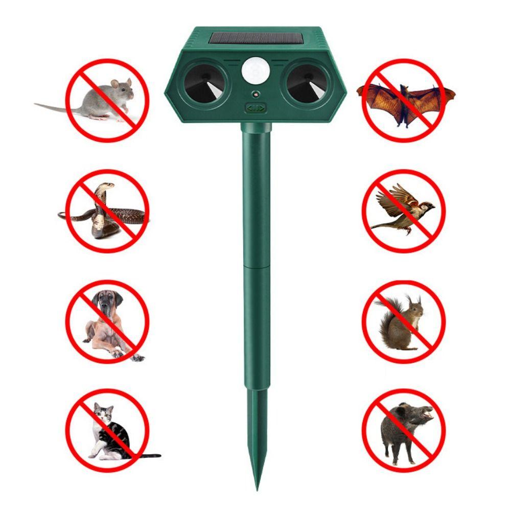 Waterproof Ultrasonic Animal Repeller Flashing Light Motion Sensor Repellent Agricultural
