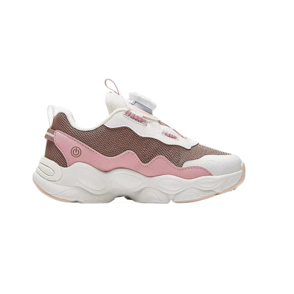 Anta Kids Skin-Friendly Fashion Versatile Slip-Resistant Durable Low-Top Casual Shoes Kids sneaker Brown White Pink 322519919-3