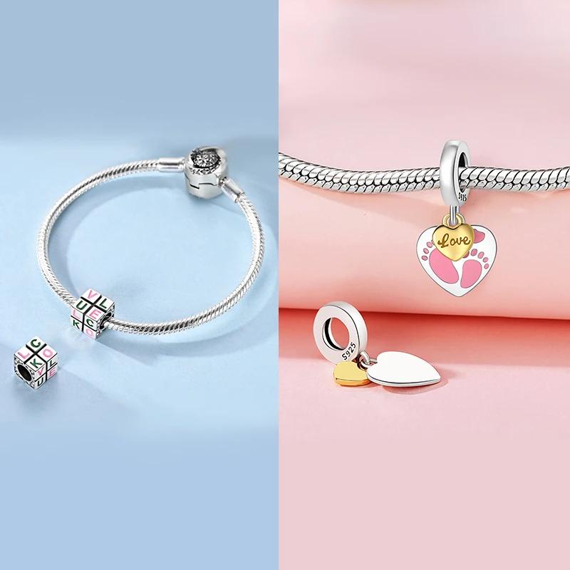 Original Charms Copper Pink Room Alarm Clock Beads Sewing Machine Drawing Board Pendant Fit Diy Bracelet Jewelry Women Gift