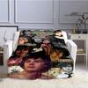 D Evan Peters Printed Throw Blanket  Soft Warm and Stylish Home Textile for Birthday Gifts