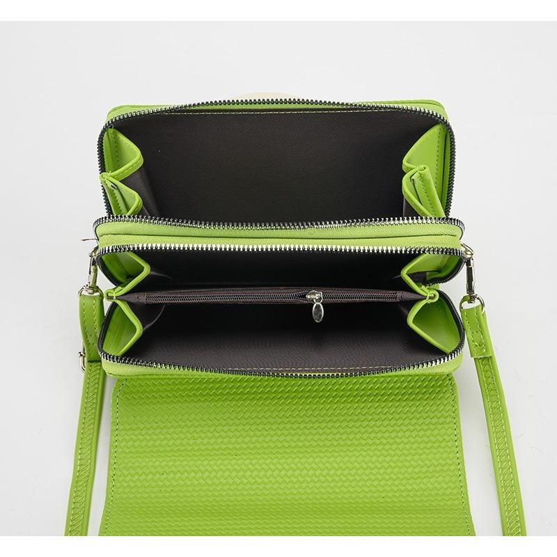 New Color-Block Women Bag - Retro Zipper Crossbody Phone Purse Fashion Versatile Shoulder Bag for Daily Chic Style