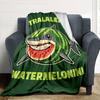 1pc Watermelonini Tralalero Throw Blanket Soft Flannel, Cozy All Season Polyester Perfect for Home, Office