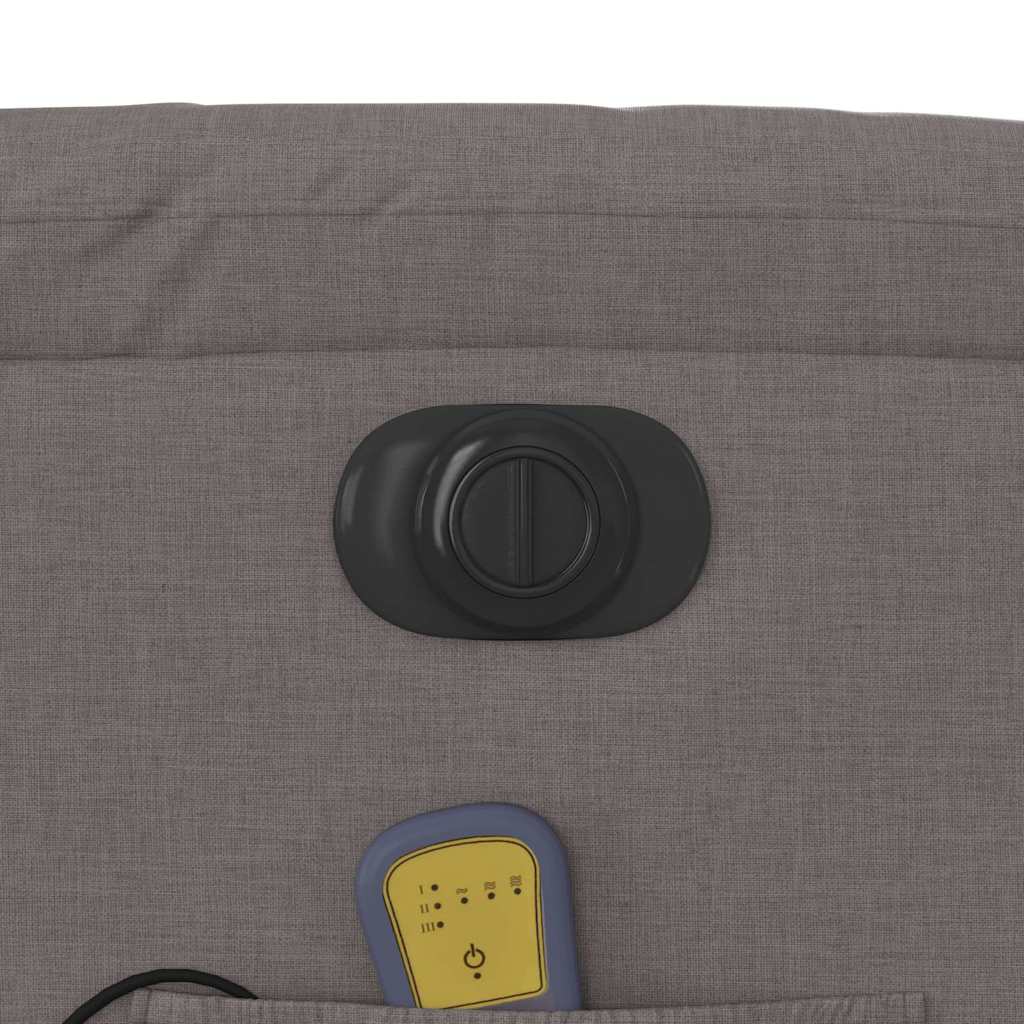 Electric Massage Chair Taupe Fabric