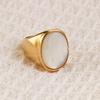 2026 European and American Popular Simple Ring, Round Fashion Temperament Shell Ring Female Versatile